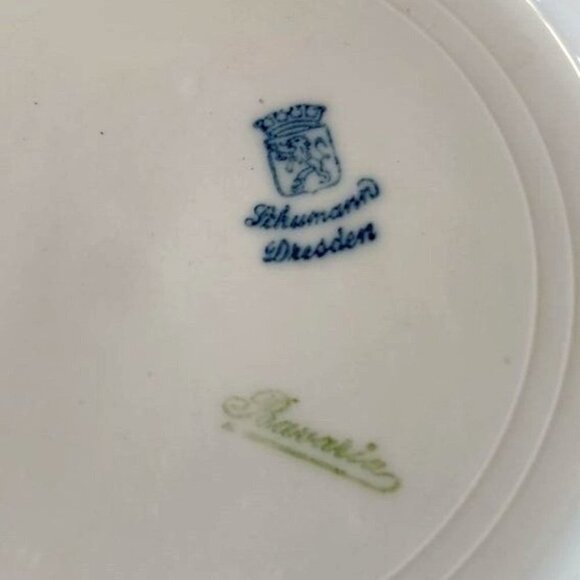 Schumann China Bavaria Hand Painted Lattice Edge Plate 6.75 OD Dessert Plate - Picture 6 of 6